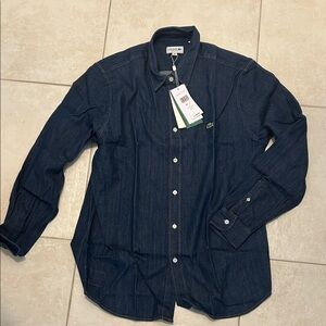 Lacoste Navy Button-Up Shirt